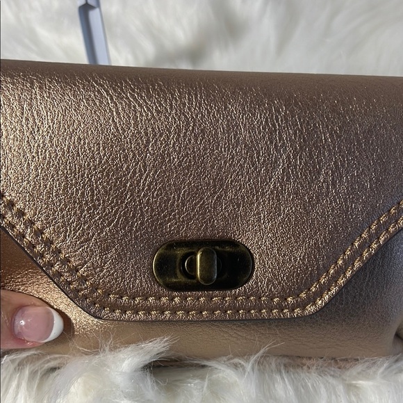 Rose Gold Metallic Clutch with Tassel by Catchfly Studio NWT. p35 - Picture 8 of 10